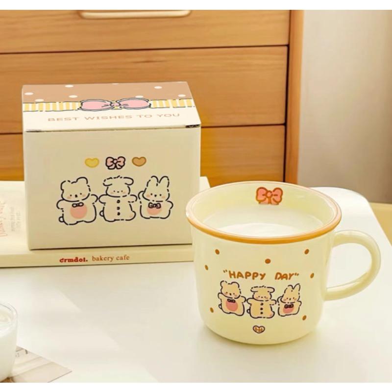 Single Cup Cute Cartoon Moon Rabbit Ceramic Cup Birthday Gift Mug Girl Water Cup Breakfast Cup Souvenir