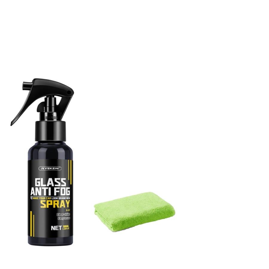 Glass Anti Fog Spray 100ml, Quick Car Windshield Defogger, Rain Repellent & Clear Vision, Auto Window Mirror Anti Mist Cleaner