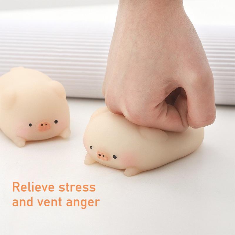 Süßes kleines rosa Schwein zum Quetschen Rosa Ferkel Stressabbau- und Entlastungsspielzeug Kawaii Haustier Fidget Spielzeug Geschenke für Freunde