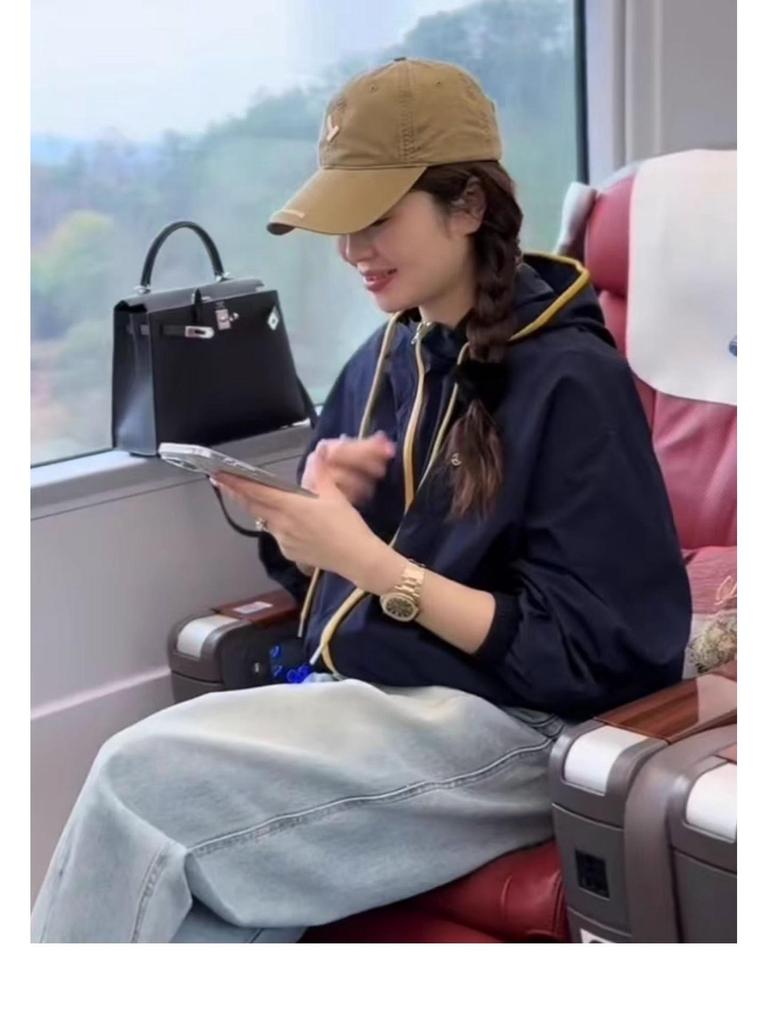 Women's High-End Loose Fit Petite Windbreaker - Spring 2025