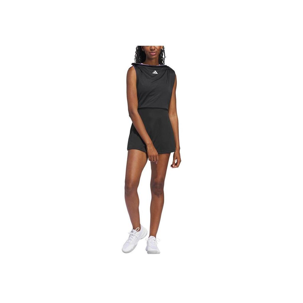 Adidas Originals Striped Short Sleeve Fitted Dress Women Dresses Purple IL9594