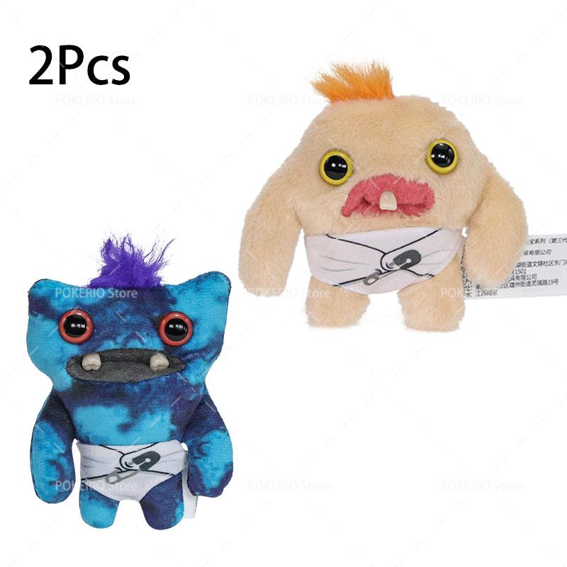 Hot Fuggler Teeth Monster Plush Doll Little Monsters Baby Series Funk Teeth Treasure Ugly Monster Collectible Toys Holiday Gifts