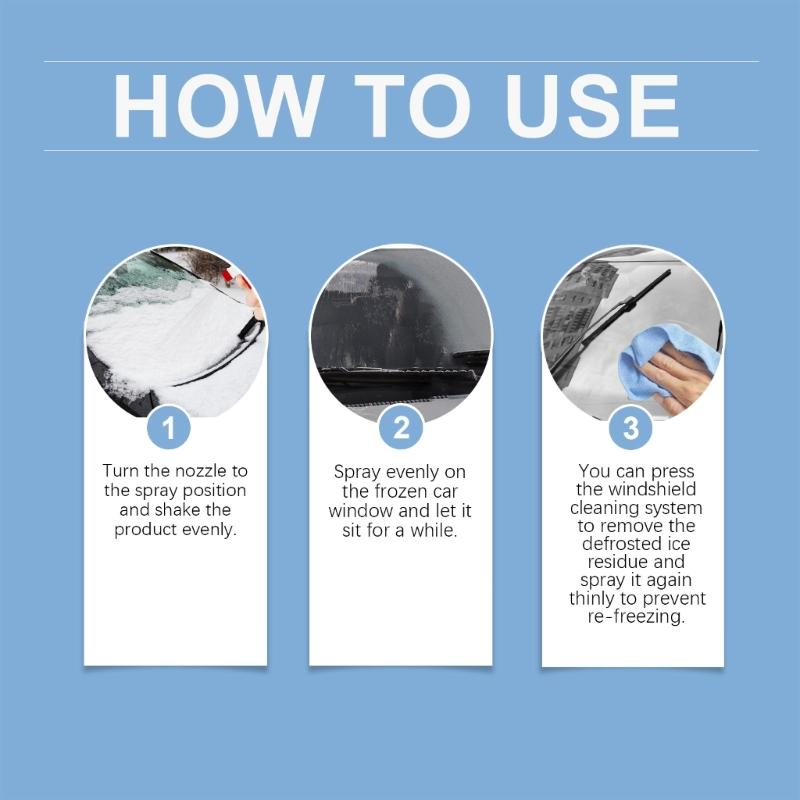 Car Ice Remover Sprayer Winter Car Windshield Deicer Snow Removal Sprayer Defrosting AntiIcing Tool 200ml