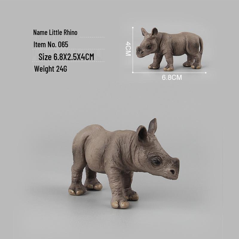 Animal Model Set: Cow, Buffalo, Ox, Rhinoceros, Bison, Bull - Educational Farm Toys for Kids