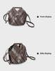 Sac à bandoulière et à bandoulière élégant en cuir tressé triangulaire pour femmes et enfants