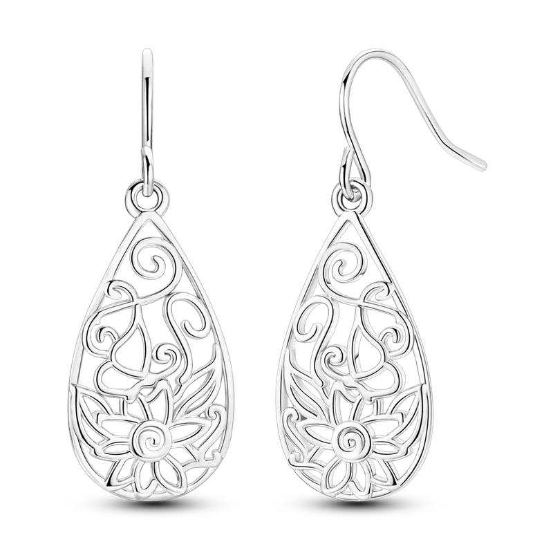 925 Sterling Silver Love Feather Moon Star Heart Earrings Fit Original Charms Hoop for Women Girls Stud Earring Jewelry Gifts