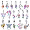 Charm Copper Fit 3Mm Original Bracelet Necklace Womens Bouquet & Butterfly Charm Bead Diy Fine Jewelry Gift New