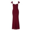 New Product Fashion Temperament Elegant Tube Top Suspender Halter Waist Pleated Mesh Fishtail Dress
