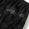 Men's Plus Size Sparkly Letter Print Shorts, Casual Elastic Waist Summer Pants (5XL-11XL)