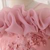 Pailletten Prinzessin Schleppenkleid für Mädchen - Puffiges Tüll Hochzeits- und Abendaufführungskleid