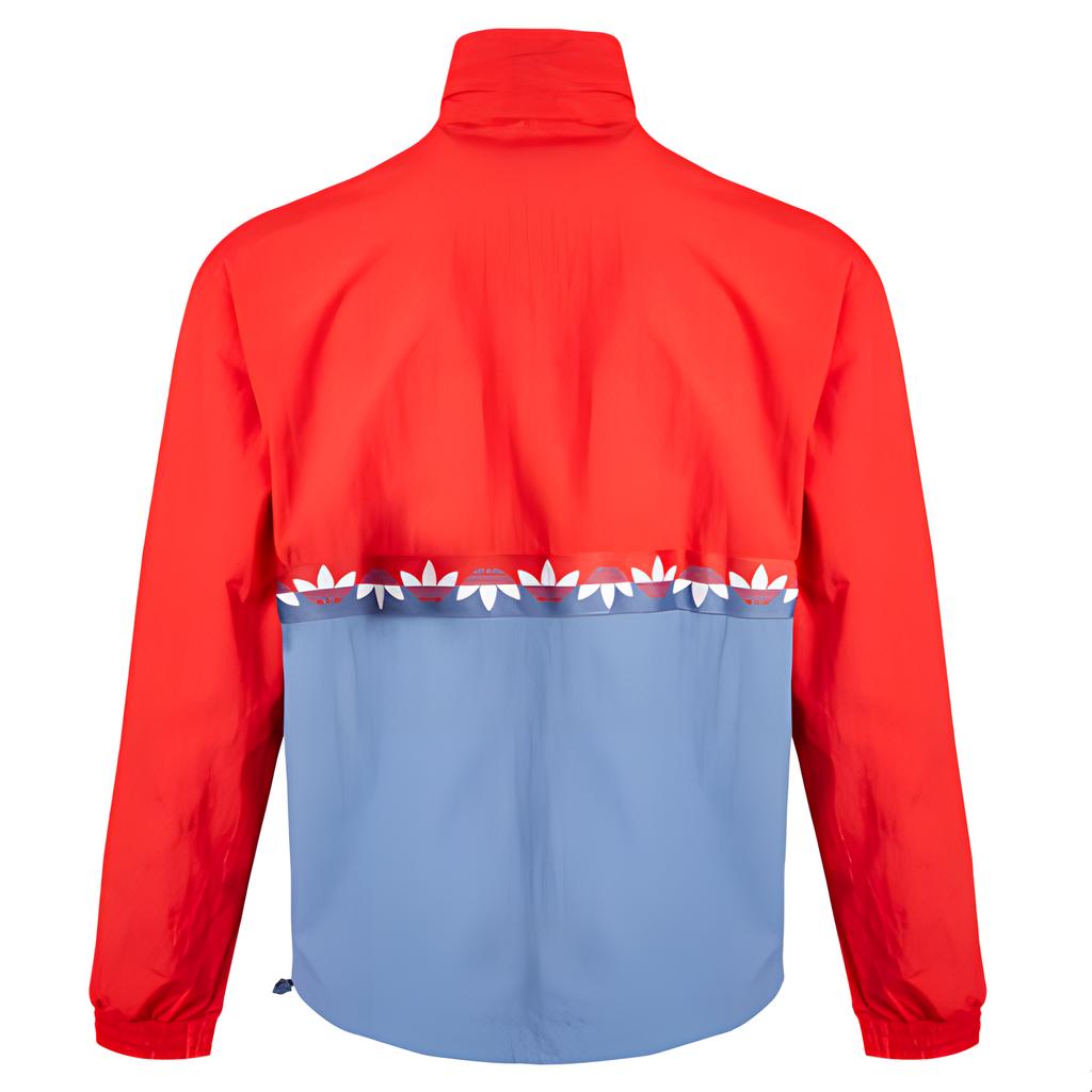 Adidas Chaqueta Hombre Originals Color Block Cuello Alto Chaqueta Roja GN3437