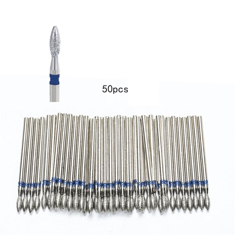 50Pcs Diamond Milling Cutter For Manicure Electric Nail Drill Bits Accessory Pedicure Machine Nail File Gel Remover Tool