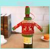 Christmas Knit Sweaters Wine Bottle Decor For Festive Dinner Table Setting