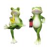 Flower Pot Hanger Frogs Decorative Figures Frogs Decorative Frogs Animals Resin Statue Garden Decoration Frogs Hanger