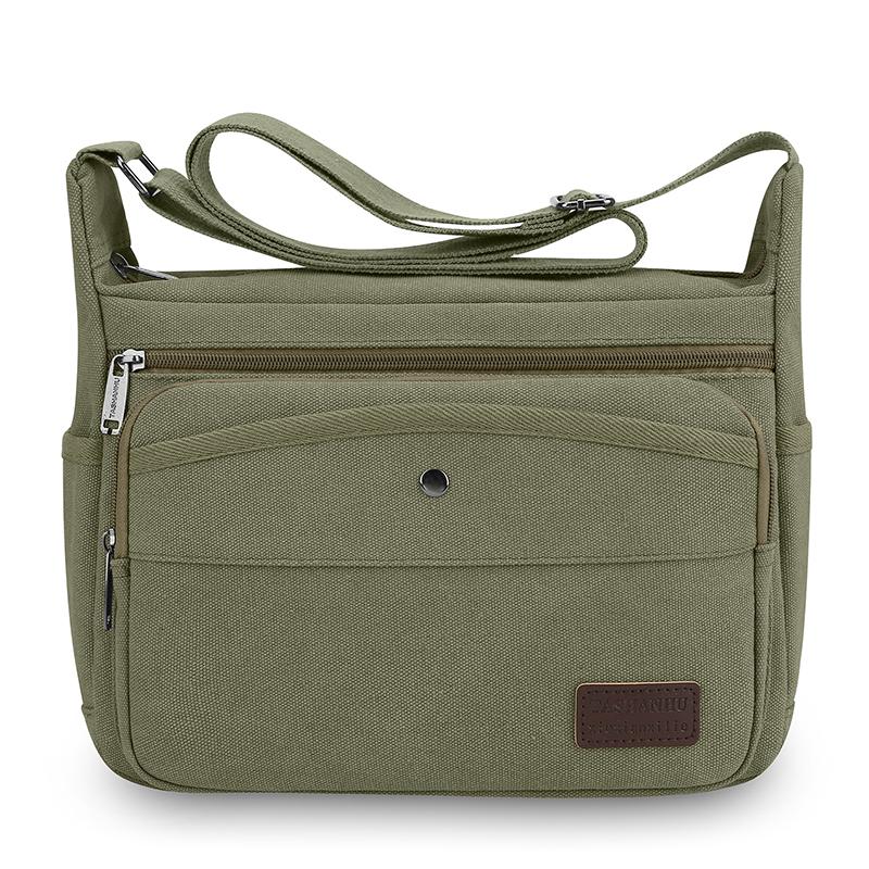 Men's Canvas Crossbody Bag - Durable Casual Shoulder Bag for Daily/Commute (4 Color Options)