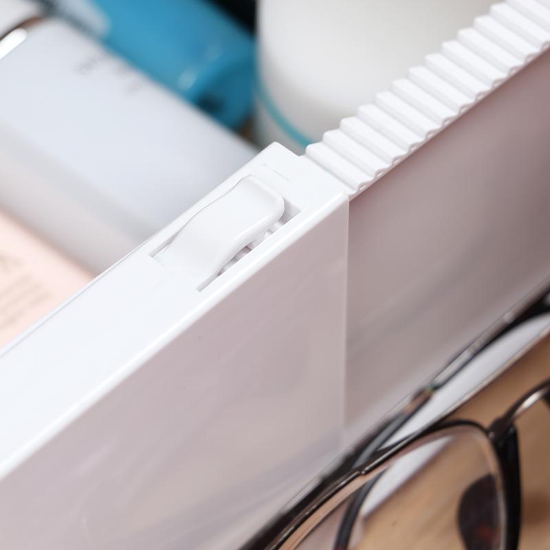 1 Piece Solid Drawer Divider, White Abs Telescopic Divider for Drawer