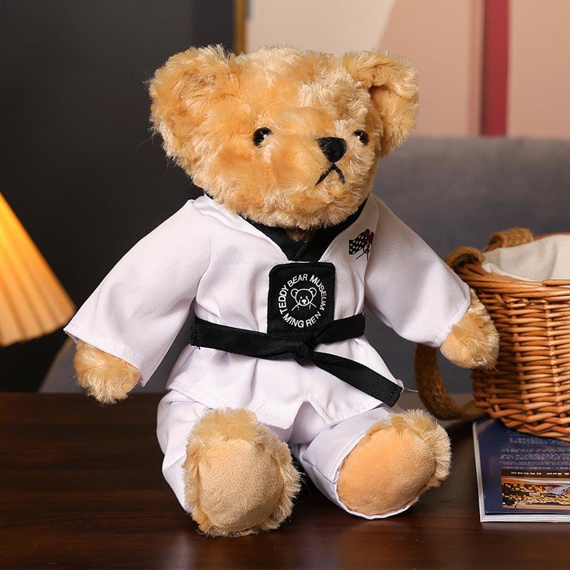 

Creative Taekwondo Bear Doll Plush Toy Teddy Bear Hug Bear Doll Children s Ragdoll Activity Gifts 25cm（0.2kg）