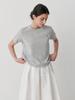 LE STUDIO Round Short Sleeve Knit (Lgy)