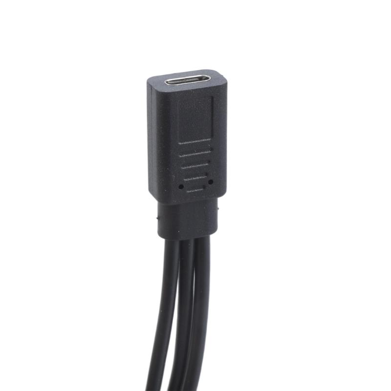 Cablu Splitter USB C Mamă la 2 USB Tip-C 5 Pini Tată Cablu Adaptor de Încărcare pentru Telefon Tabletă (Doar pentru încărcare)