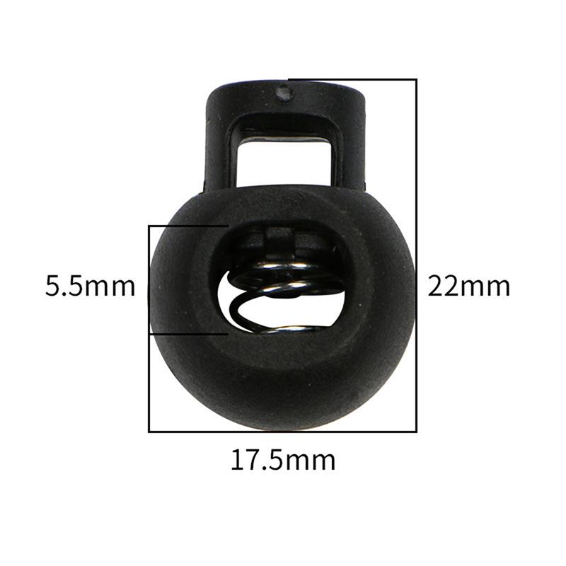 50Pcs Rope Cord Locks Clip Ends Round Ball Shape Luggage Lanyard Stopper Sliding Plastic Sewing Garden Home Cord Locks