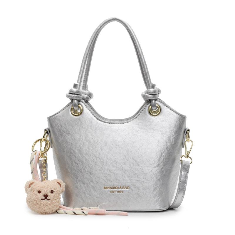 

Модная женская сумка-тоут, новая, для поездок, повседневная, универсальная, на плечо, мессенджер no pendant серебряный