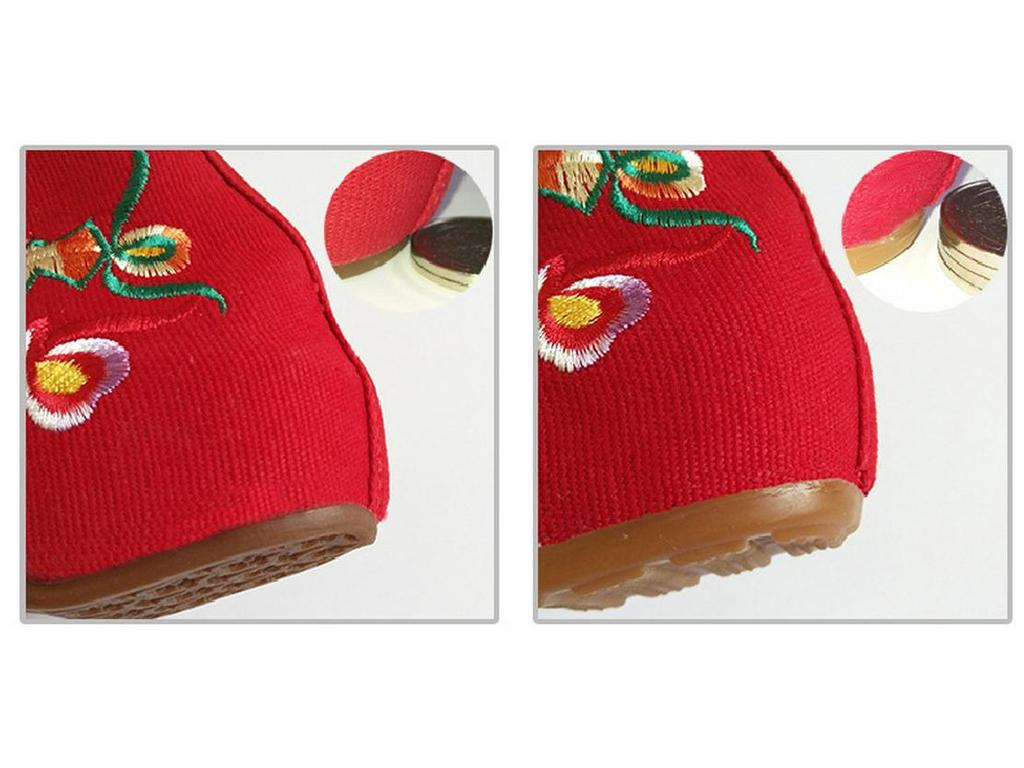 Phantom 2023 Dámské zahuštěné podrážky z hovězí kůže Vyšívané etnické taneční boty