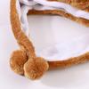 Plush Winter Animal Hat Warm Winter Hood for Adults Bear Earflap Hat Pom Costume Accessory Party Ski Cap