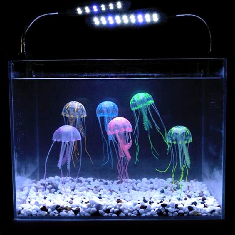 

LED-emitting suction-type artificial jellyfish