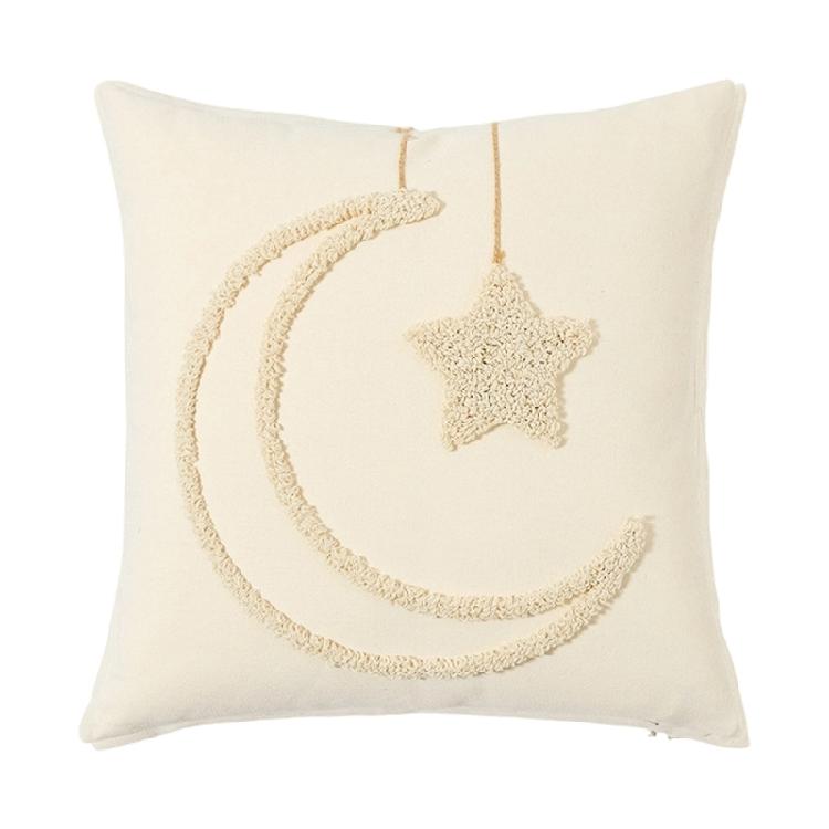 Elegant Lunar Shape Cushion Cover Fabric For Living Space And Parties