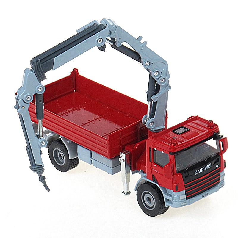 

1/50 Грузовик с краном Игрушечная машинка Инженерный миниатюрный автомобиль Литая модель из сплава Образовательная коллекция Подарок для мальчика Детей красный