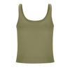 Women's U-neck Solid Color Sleeveless Short Top With Chest Cushion Vest