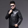 Leather Jacket Men's Slim Stand-up Collar Spring and Autumn New Young Men's Clothing Leather Jacket Locomotive Fashion High-end Coat