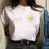 Maycaur Funny Daisy Print Women T-shirt Harajuku 90s Streetwear Girls Short Sleeves Tee Tops Summer Cute Female Clothes Tops