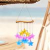 Creative Colored Glass Wind Chime Shell Sun Catcher Home Decor Fish Shaped Wind Chime  Gift