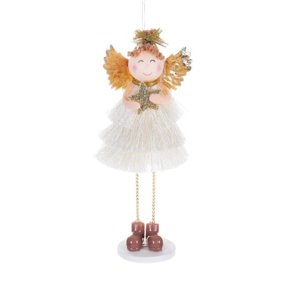 New Christmas Decor Angel Girl Figurine Standing Cute Fairy Elf Figurine Creative Desktop Ornament Angel Thoughtful Gift