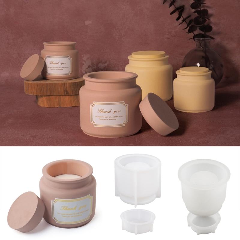 Crafty Silicone Mold for Cement Cup Jar Resin Casting Molds Jar Molds Resin Mold