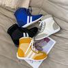 Lightweight Soft-soled Flat-soled High-top German Training Shoes for Women's 2025 Spring New Big-headed Ugly Cute Shoes Lace-up Color Matching Sports