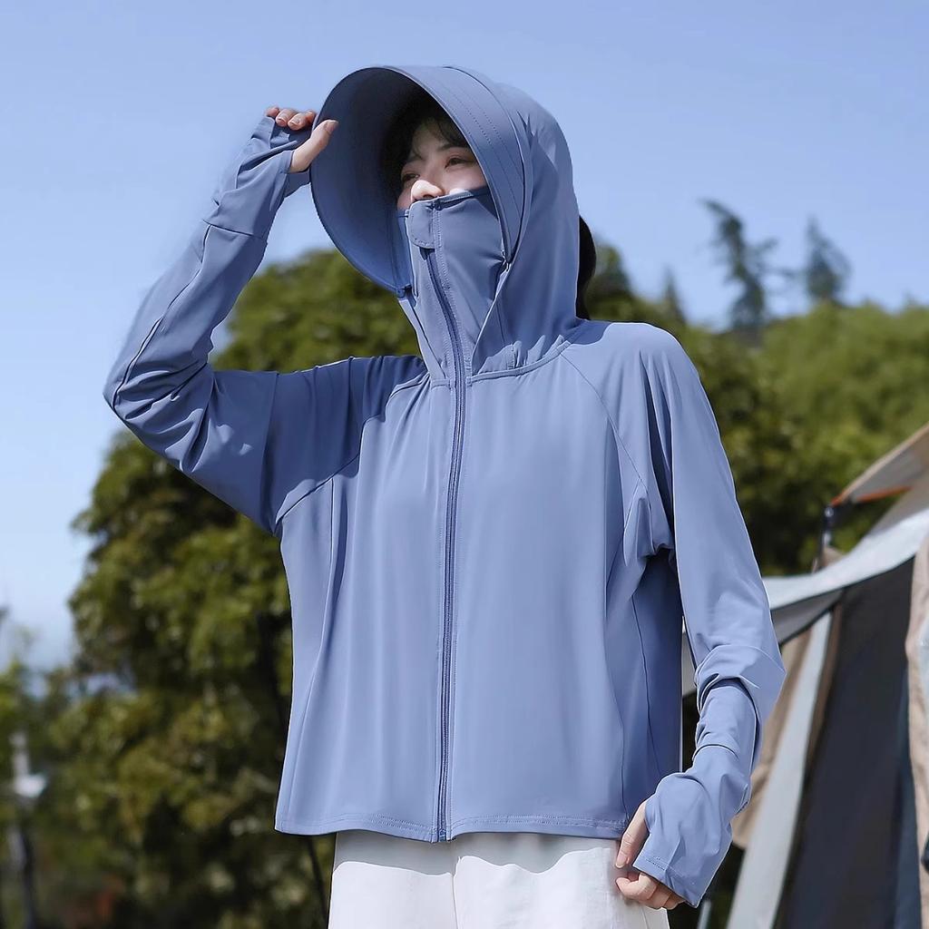 Original Yarn Ice Silk Sun-protective Shirt for Women, Summer 1011 New UV Protection Loose Outdoor Cooling Sun-protective Jacket