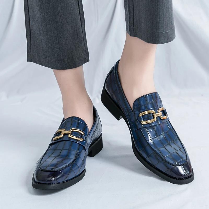 Men's Leather Shoes Office Mens Formal Shoes Men Man Oxfords Wedding Party Slip on Loafer Designer Shoes for Men
