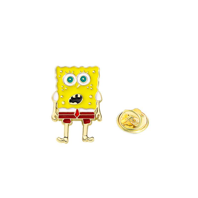 Peripheral Brooch Cartoon Cute Patrick Star Anime Peripheral Clothes Accessories Dripping Oil