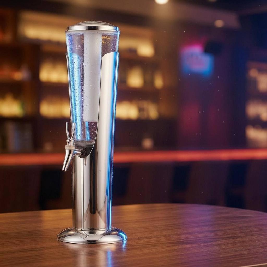 Dispensador de Cerveza Transparente Alto para Bebidas para Fiesta, Bar