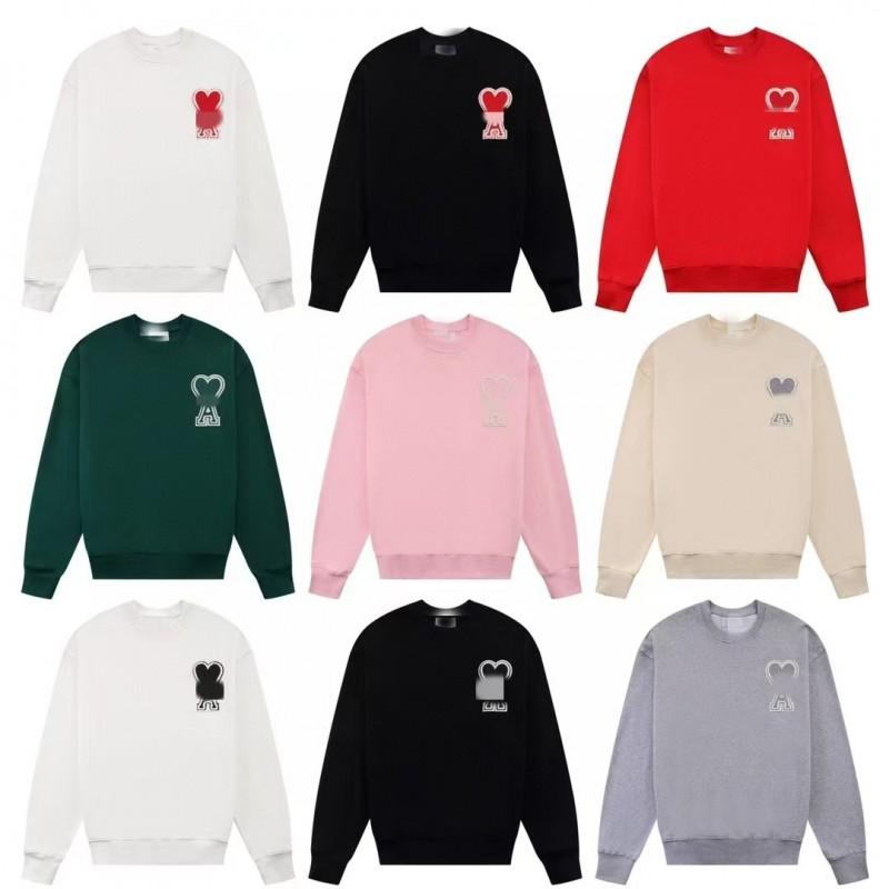 Cotton Couple Matching Set Oversized Hoodie With Heart Print Loose Fit Jogger Pants Men Women