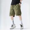 Pantaloni subțiri de vară din mătase de gheață, largi, casual, cu buzunare multiple, pentru bărbați, pantaloni scurți sport cu uscare rapidă, pantaloni pentru bărbați