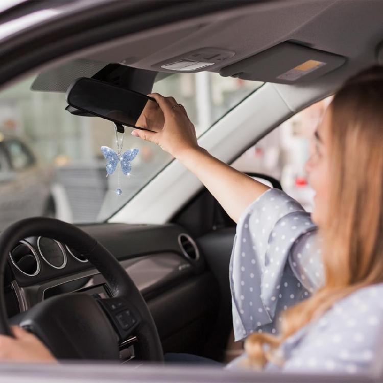 ExquisiteCar Hanging Pendants Rhinestones Butterfly Room Decors Ornaments