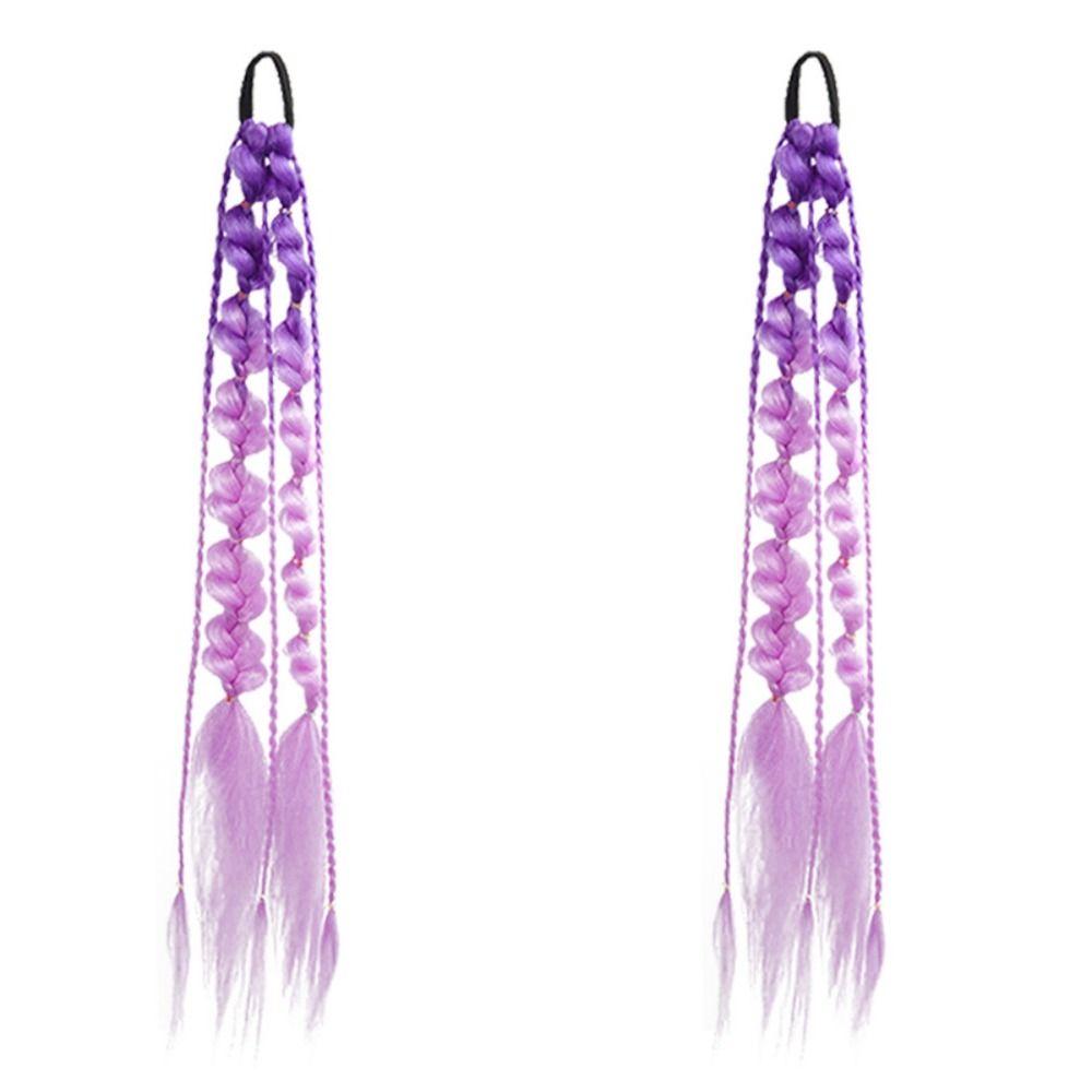 

2 шт. Цветные косы скручиванием, объемные косы-фонарики, плетеные хвостики, длинные косы-пузыри, очень большие косы, на каждый день Style 4