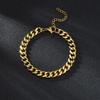 Europäisches Hip-Hop-Titan-Sechsseitiges Cuban-Link-Armband: Trendiger Retro Herrenschmuck aus Edelstahl