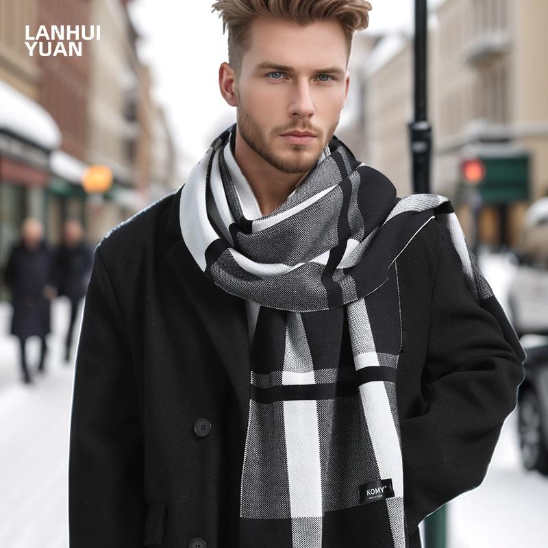 

Scarf men s winter warmth, cold protection, neck protection, advanced atmosphere, versatile scarf shawl women s new models No specification