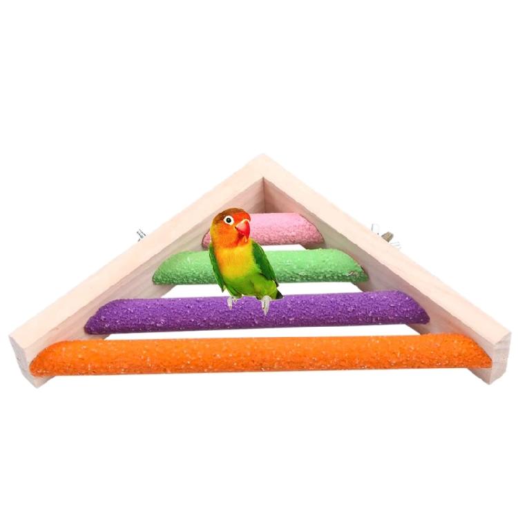Bird Wood Perch Corner Shelf Platform for Hamster Lovebird Finch Conure Budgie