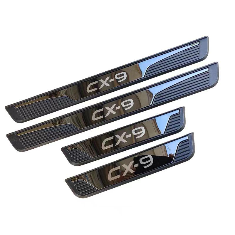 

Для Mazda CX 9 CX9 CX-9 аксессуары накладка на порог автомобиля наклейка потертость педали из нержавеющей стали защита для стайлинга синий