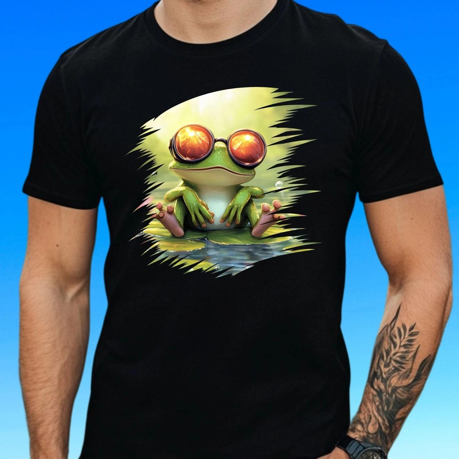 T-Shirt Herren Cartoon Frosch Motiv Baumwolle Größe S bis 5XL XXXXL